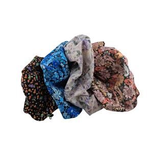 Lot of 4x XL Taylor Made Scrub Hats Adjustable Silky Satin Interior Halloween